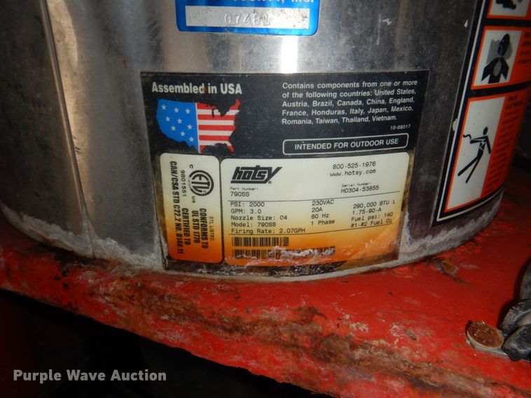 image for item JJ9340 Hotsy 790SS  pressure washer