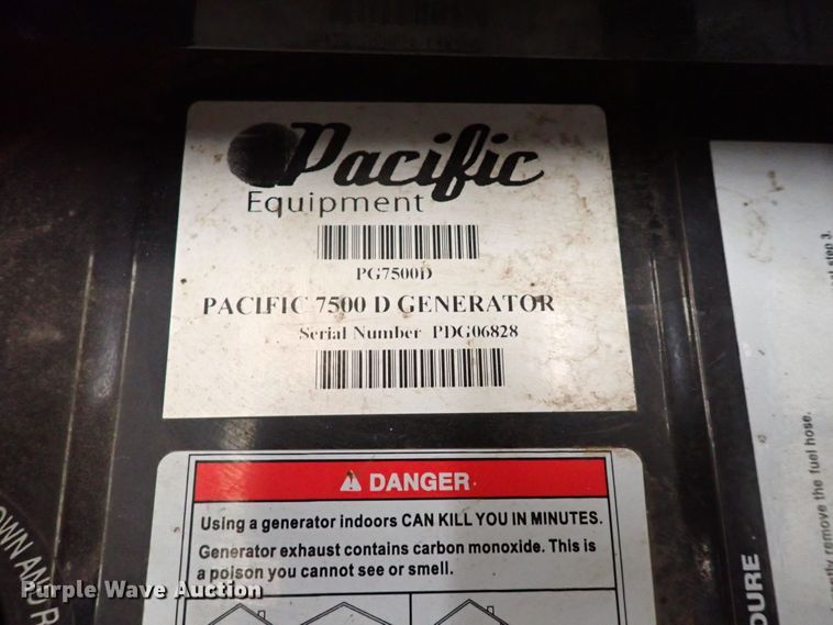 image for item JO9760 Pacific 7500D  generator