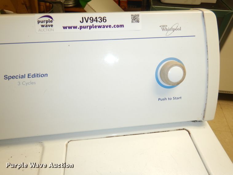 image for item JV9436 Whirlpool LER3624JQ0 dryer