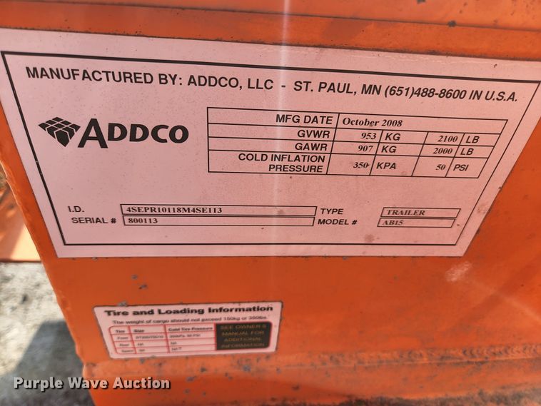 image for item KH9704 2008 Addco AB15  arrow board