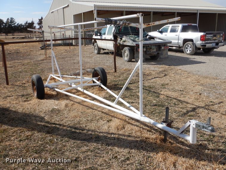 image for item LJ9798 Shop built  livestock panel trailer