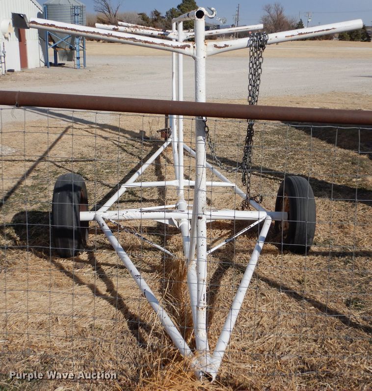 image for item LJ9798 Shop built  livestock panel trailer