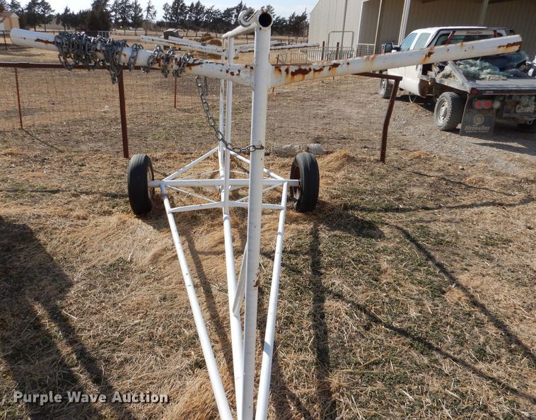 image for item LJ9798 Shop built  livestock panel trailer