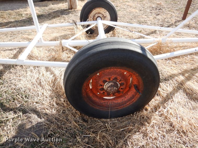 image for item LJ9798 Shop built  livestock panel trailer