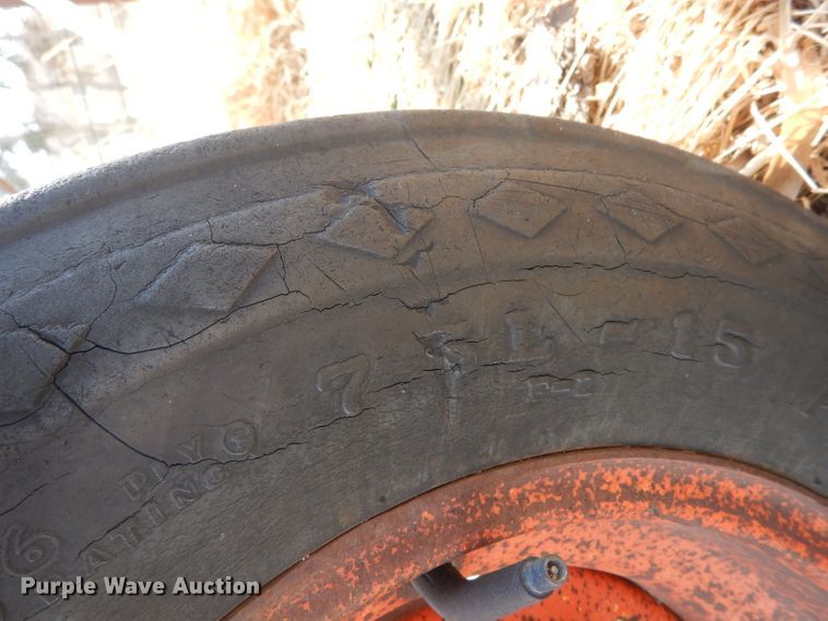 image for item LJ9798 Shop built  livestock panel trailer