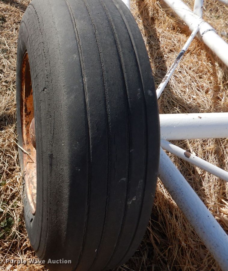 image for item LJ9798 Shop built  livestock panel trailer