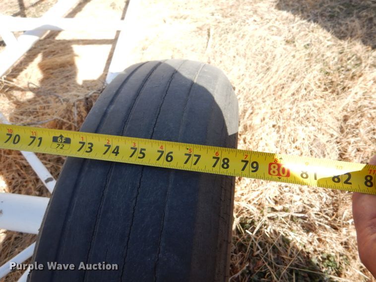 image for item LJ9798 Shop built  livestock panel trailer