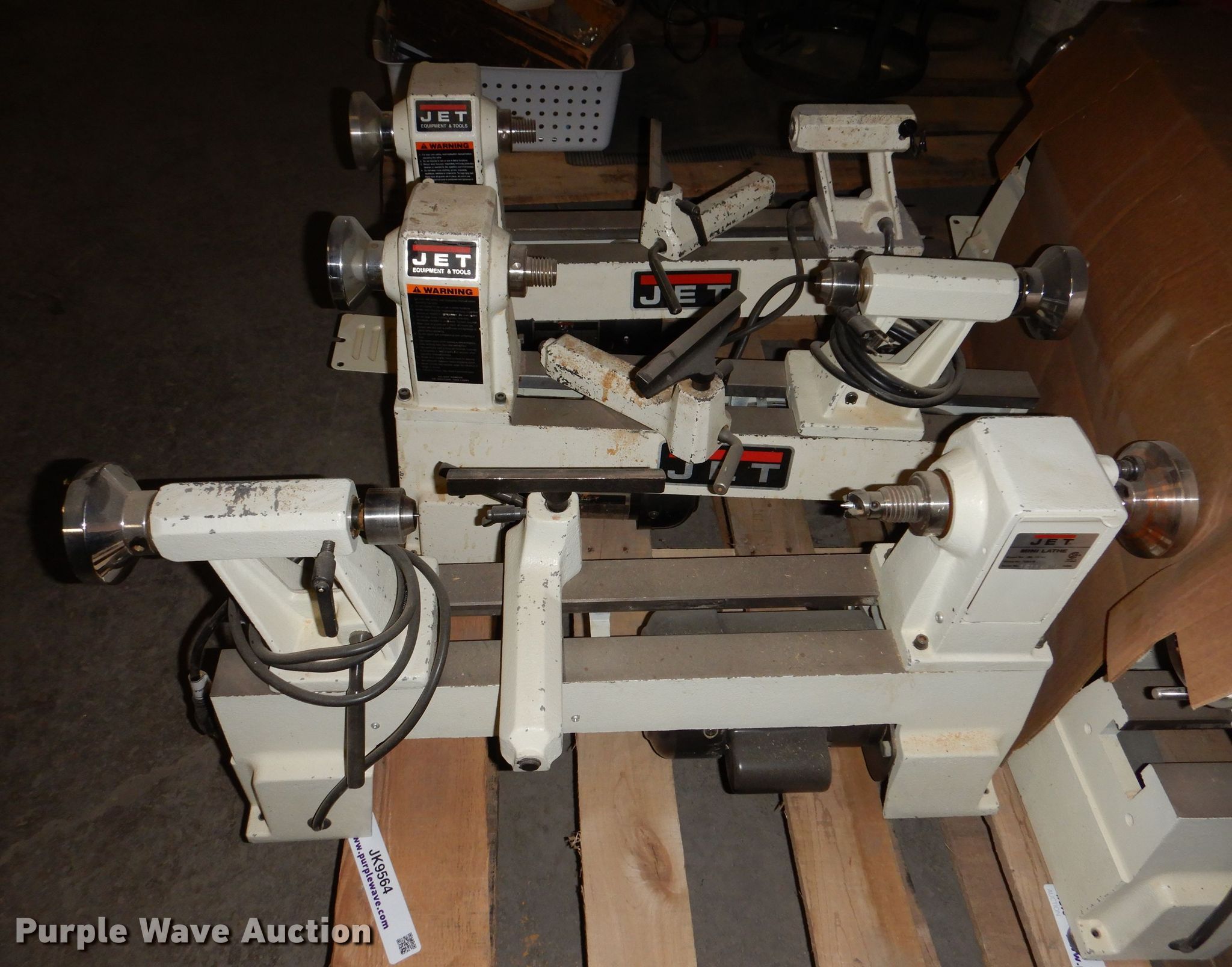 (3) Jet JML1014 wood lathes in Des Moines, IA Item JK9564 sold
