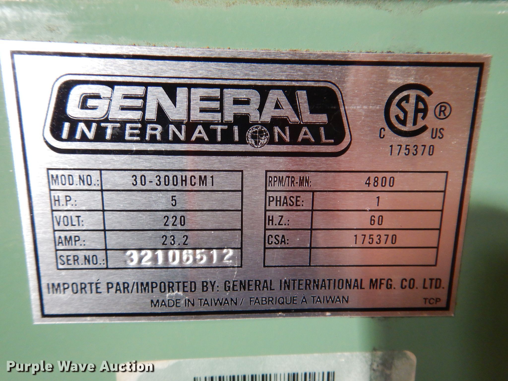 General International 30300HCM1 planer in Ankeny, IA Item KG9935