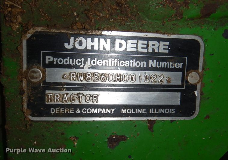 image for item DN7263 1989 John Deere 8560  4WD tractor
