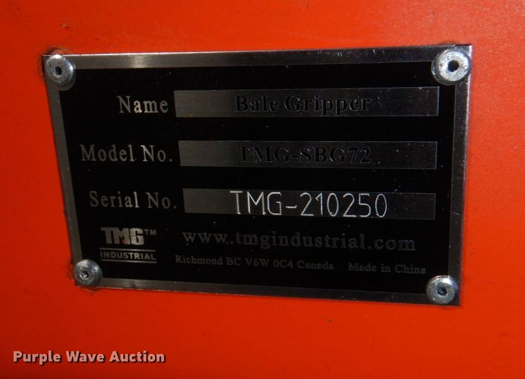 image for item JJ9299 TMG Industrial TMG-SBG72  skid steer bale gripper