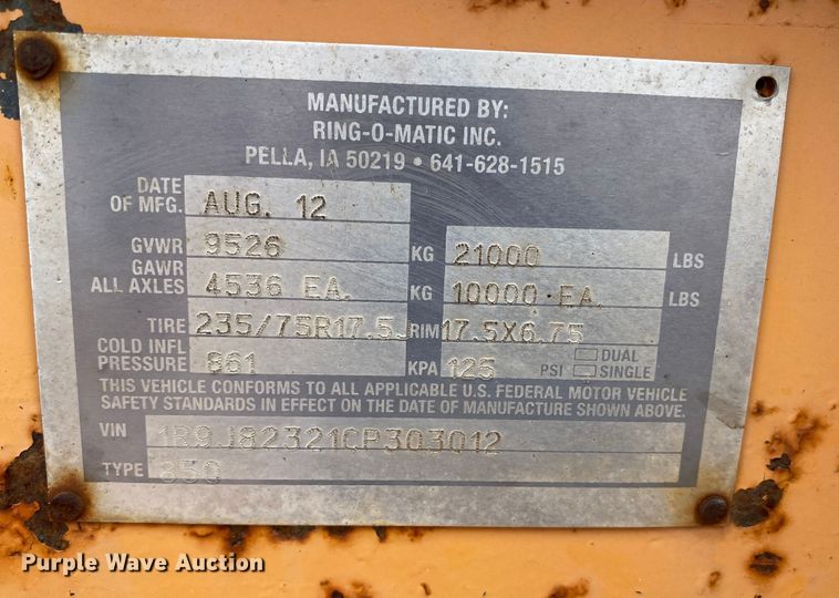 image for item DM8303 2012 Ring-o-matic 850  vacuum excavator