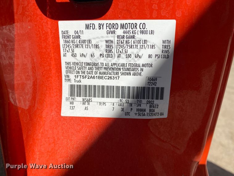 image for item DM8306 2011 Ford F250 Super Duty  pickup truck