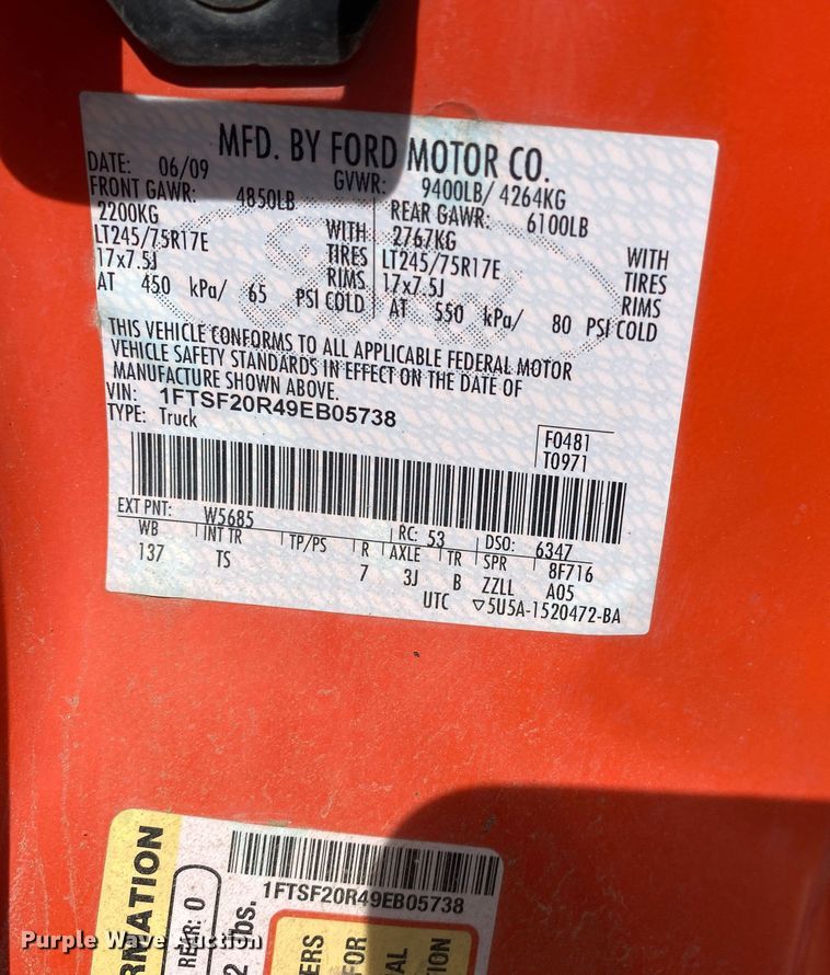 image for item DM8309 2009 Ford F250 Super Duty  pickup truck