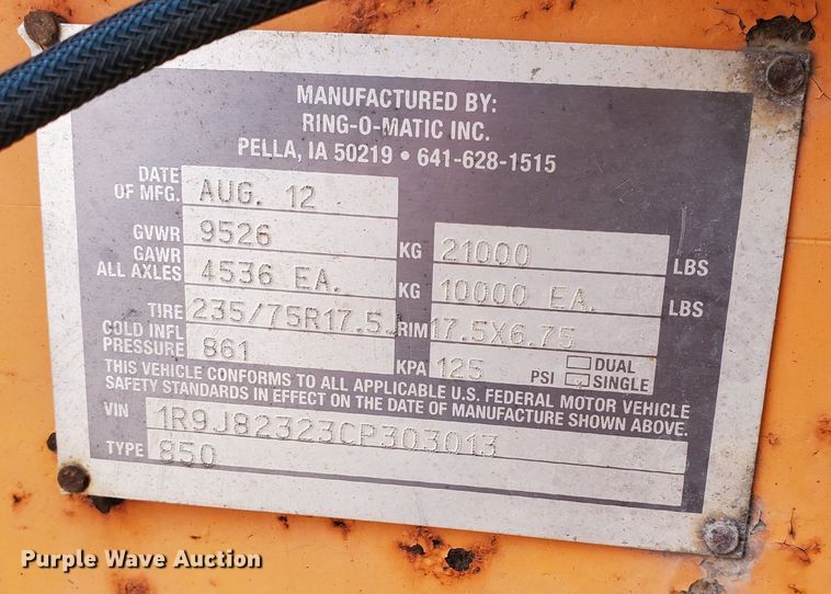 image for item IE9650 2012 Ring-o-matic 850  vacuum excavator