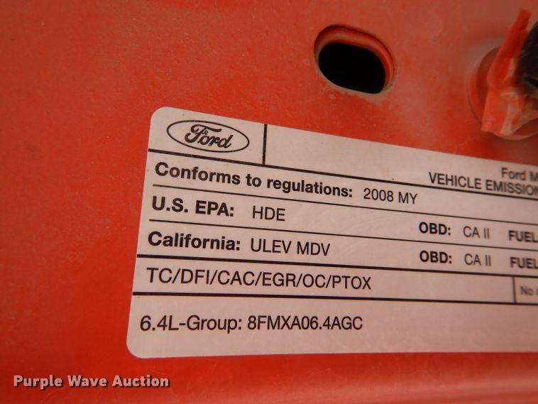 image for item IE9662 2008 Ford F250 Super Duty  Crew Cab utility bed pickup truck