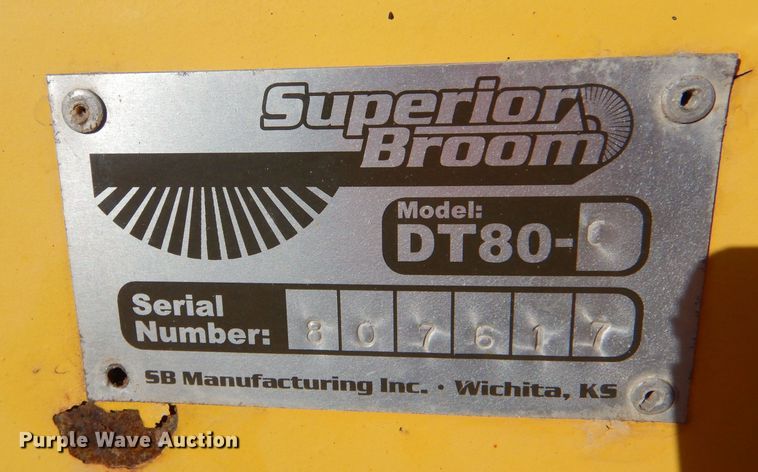 image for item IE9685 2007 Superior DT80-C  broom
