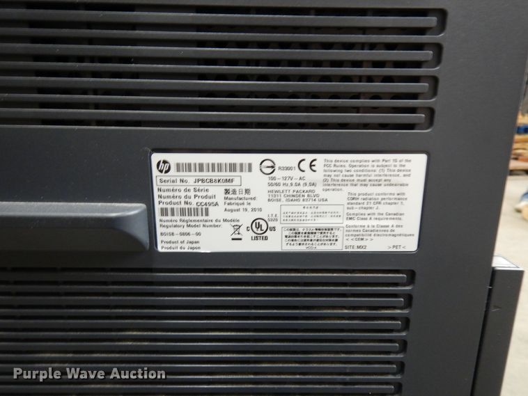 image for item LK9536 HP Laserjet CP4525 printer