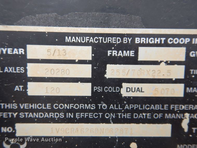 image for item DI8695 2013 Viking  drop deck equipment trailer