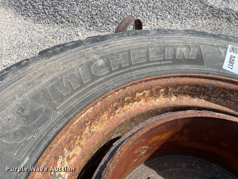 image for item DJ5017 (8) Michelin XZE2 11R24.5 tires and wheels