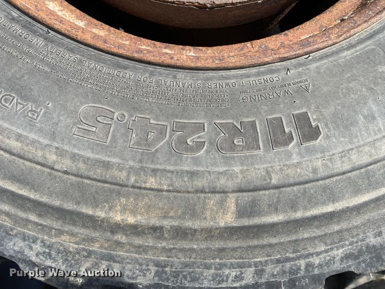 image for item DJ5017 (8) Michelin XZE2 11R24.5 tires and wheels