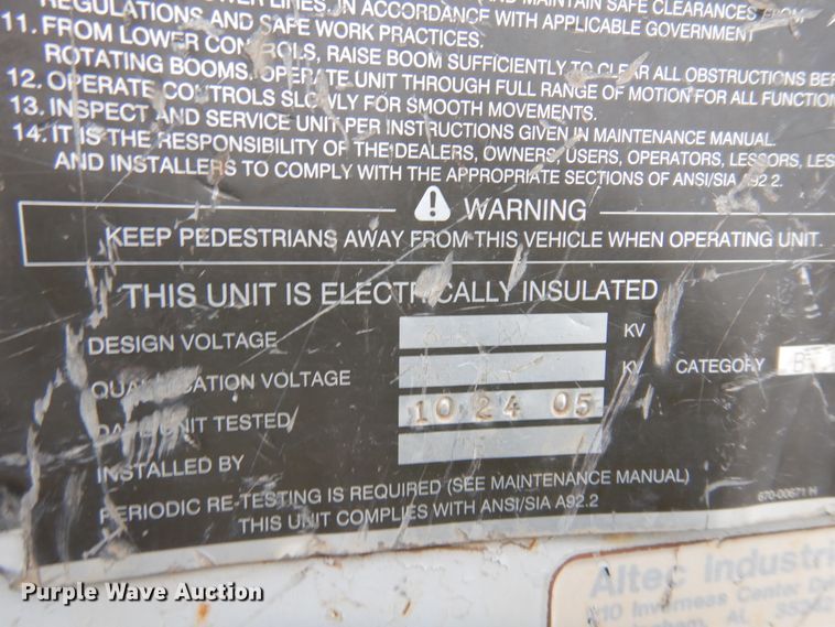 image for item DK4286 2006 Ford F750 Super Duty  bucket truck