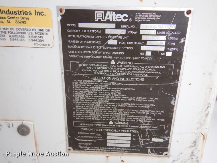 image for item DK4288 2006 International 4400  bucket truck