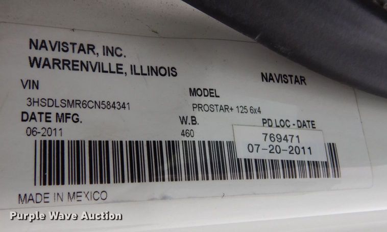 image for item IM9773 2012 International ProStar  semi truck