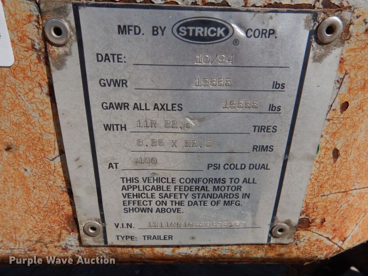 image for item JS9687 1995 Strick  fifth wheel dolly