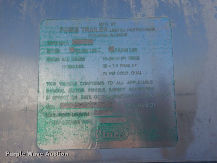 image for item JS9690 1994 Pines  dry van trailer