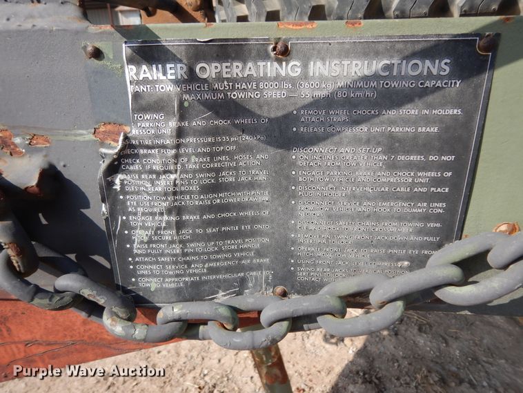 image for item DI8627 1987 Ingersoll Rand P-250-W-D-M-H268  air compressor