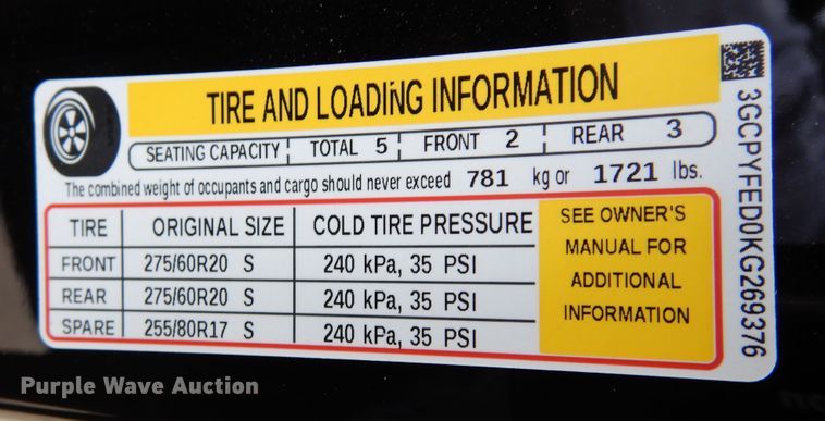 image for item DK0299 2019 Chevrolet Silverado 1500  Crew Cab pickup truck