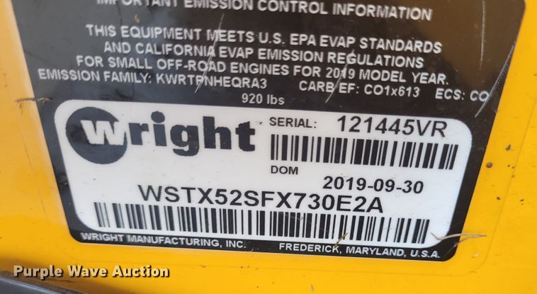 image for item DM1047 2019 Wright Stander X  lawn mower