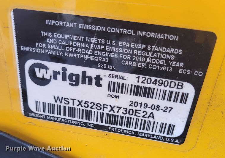 image for item DM1048 2019 Wright Stander X  lawn mower