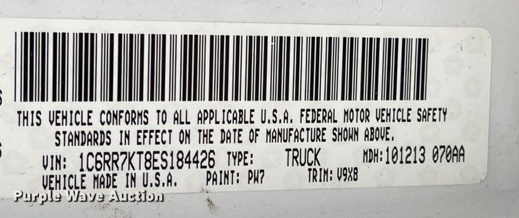 image for item FV9257 2014 Dodge Ram 1500  Crew Cab pickup truck