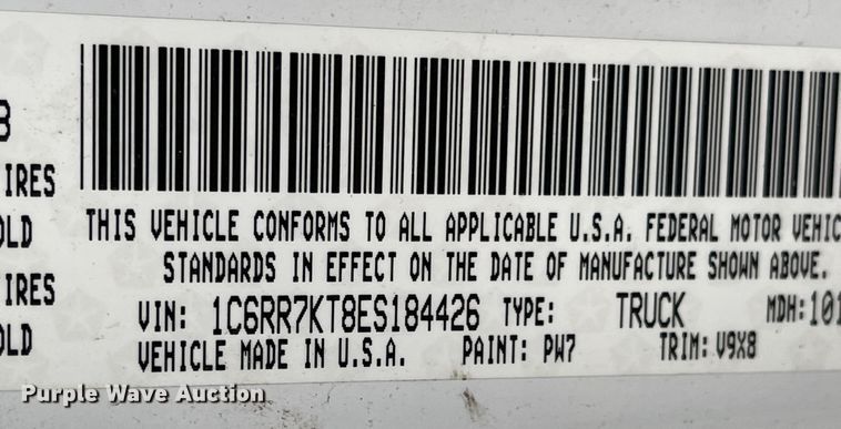 image for item FV9257 2014 Dodge Ram 1500  Crew Cab pickup truck