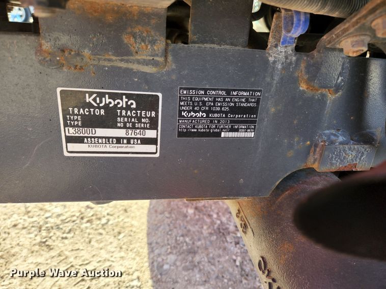 image for item HK9303 2013 Kubota L3800  MFWD tractor