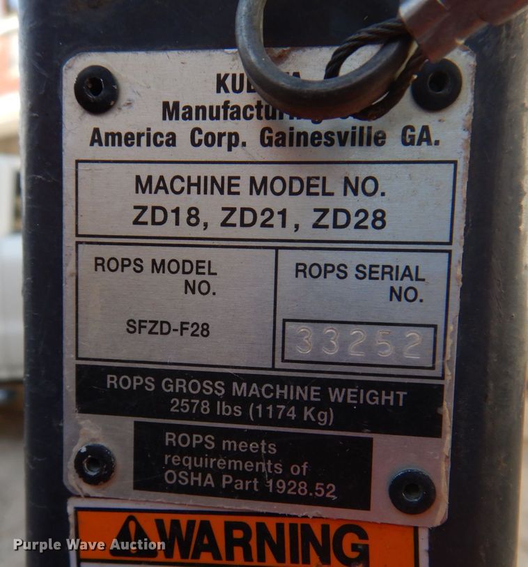 image for item IM9647 Kubota ZD21  lawn mower