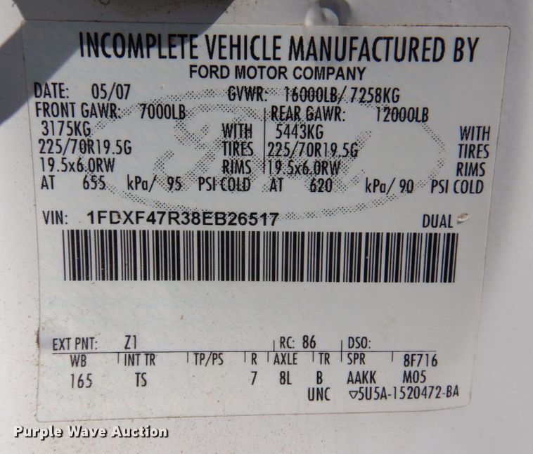 image for item IM9825 2008 Ford F450 Super Duty  dump truck