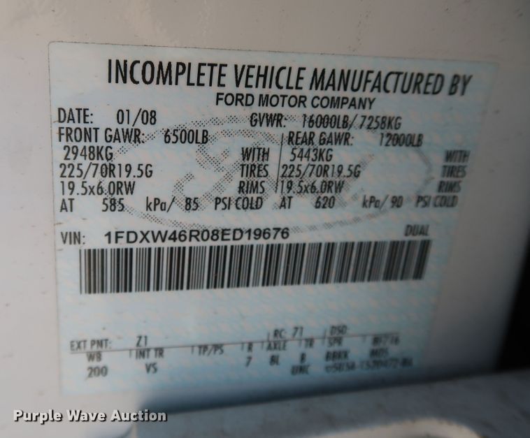 image for item IY9116 2008 Ford F450 Super Duty XL  flatbed truck