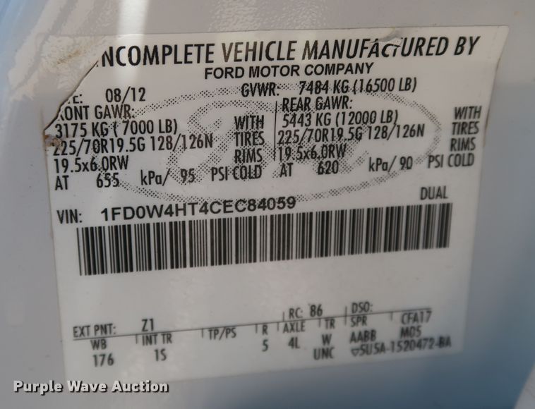 image for item IY9148 2012 Ford F450 Super Duty XL  Crew Cab utility / service truck