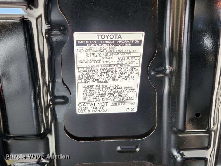 image for item JG9183 2007 Toyota FJ Cruiser  SUV