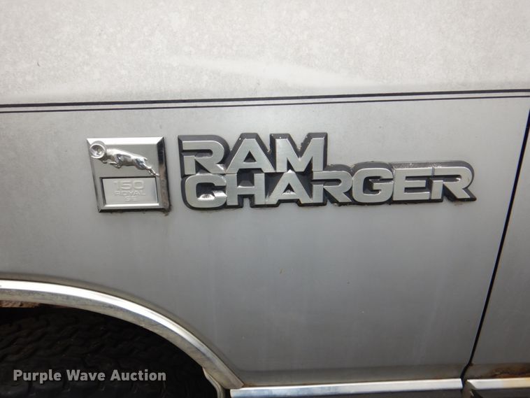 image for item JJ9226 1984 Dodge Ram Charger  SUV