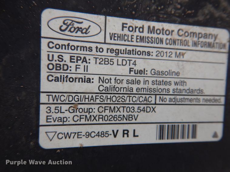 image for item JK9534 2012 Ford F150  SuperCab pickup truck