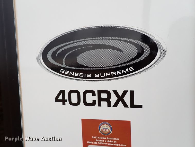 image for item JO9675 2022 Genesis Supreme 40CRXL  toy hauler camper