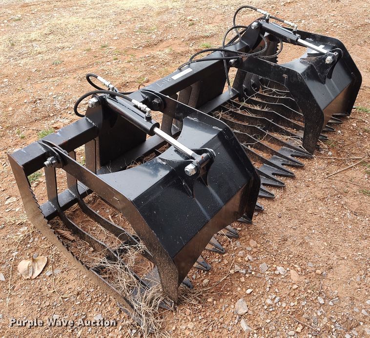 image for item JO9686 78" W skid steer grapple bucket