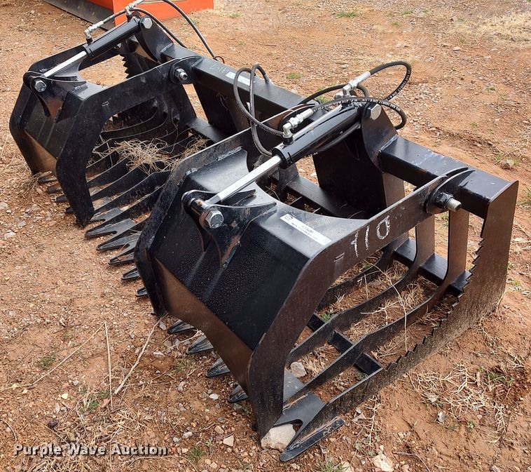 image for item JO9686 78" W skid steer grapple bucket