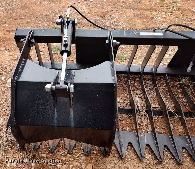 image for item JO9686 78" W skid steer grapple bucket