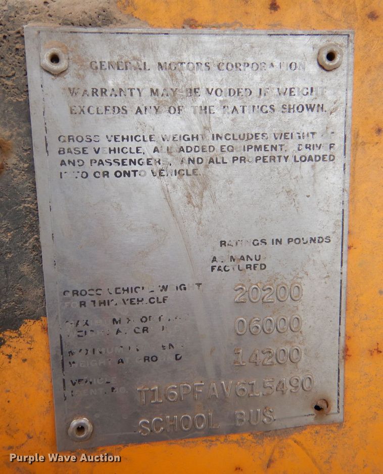 image for item LJ9796 1980 GMC Wayne Lifeguard  school bus