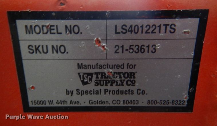 image for item LJ9801 Huskee LS401221TS  log splitter